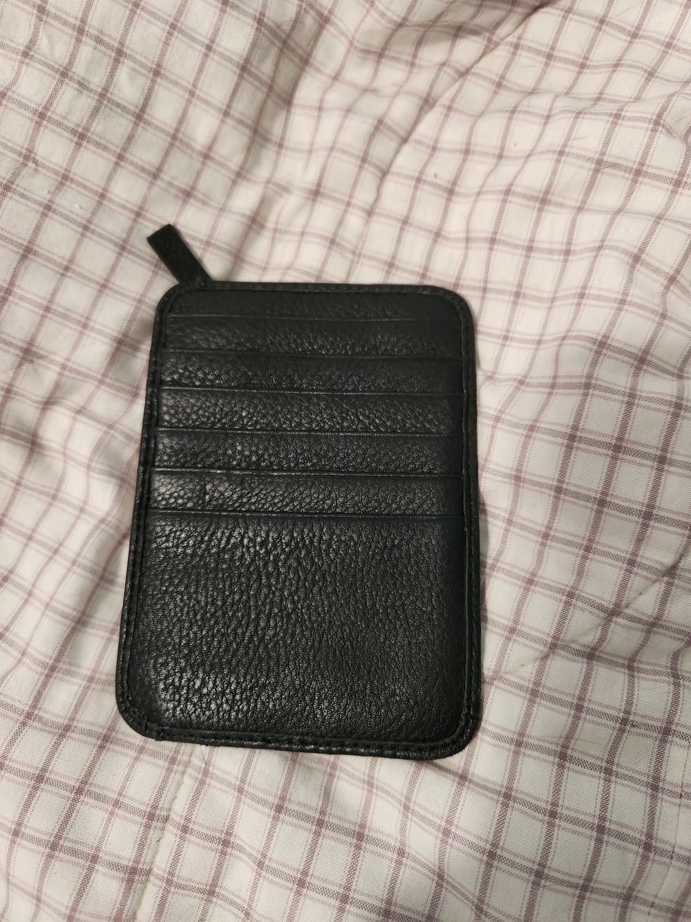 Black Leather Card Holder Wallet